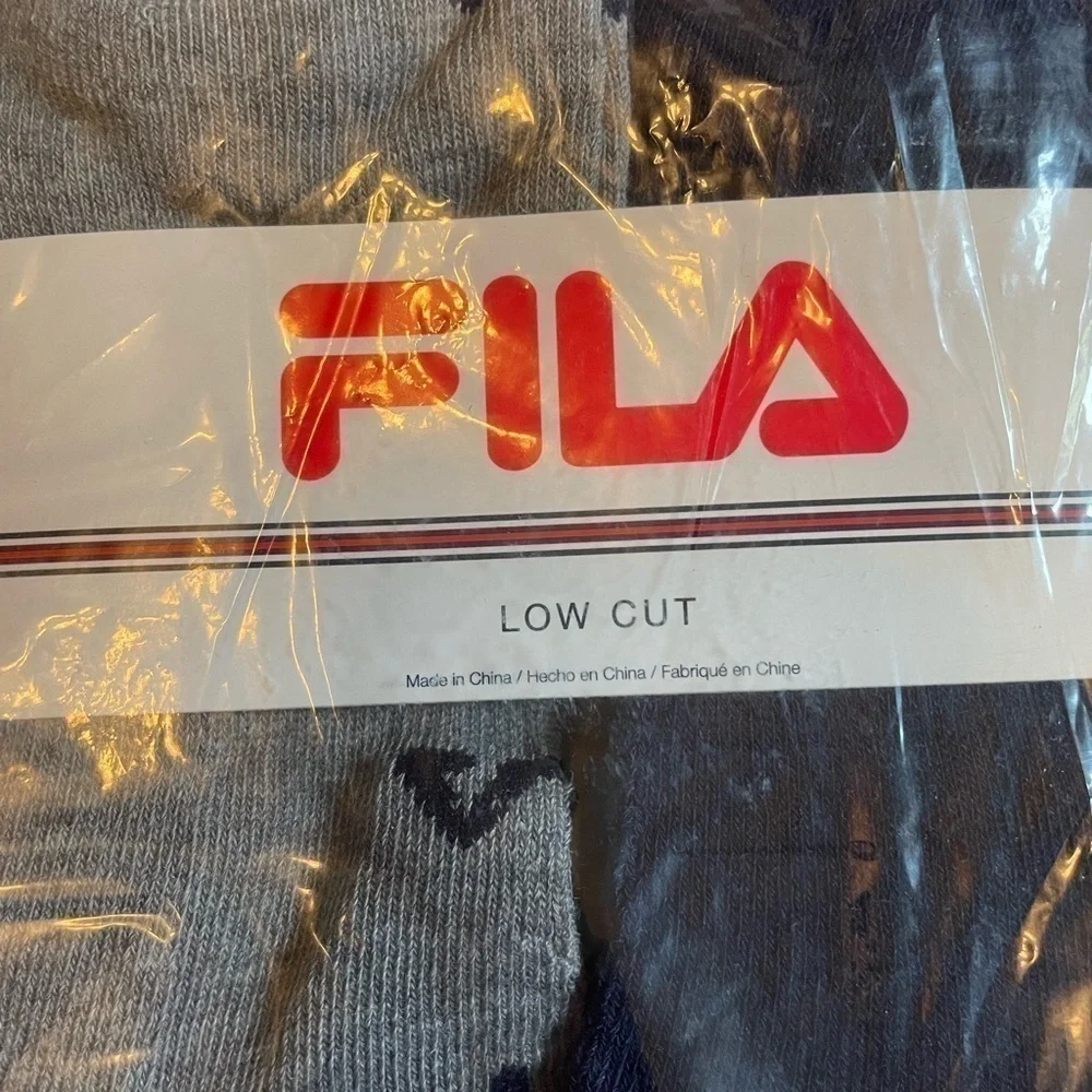 𝅺fila low cut socks 6 pack multi-colored